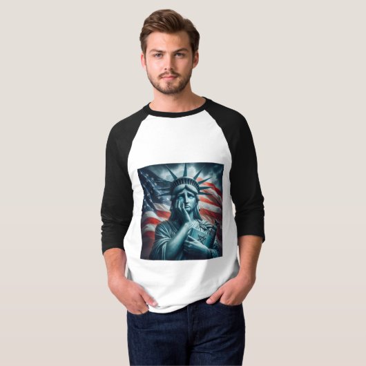 Vrijheidsbeeld en Davidster T-shirt (Voorkant volledig)
