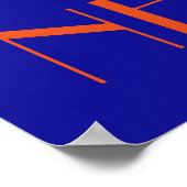 Vrijheidsbeeld en New York in Oranje en blauw Poster (Hoek)