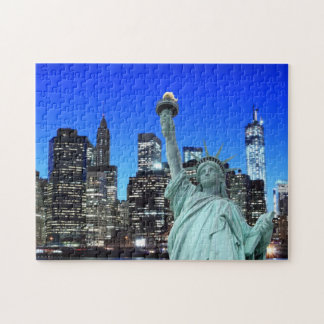Vrijheidsbeeld en NYC Skyline Legpuzzel