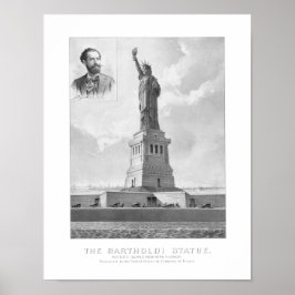 Vrijheidsbeeld en portret van Bartholdi Poster