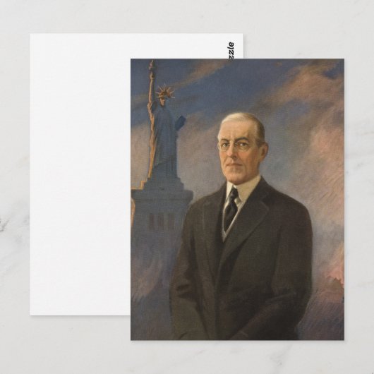 Vrijheidsbeeld en President Woodrow Wilson Briefkaart (Voorkant / Achterkant)