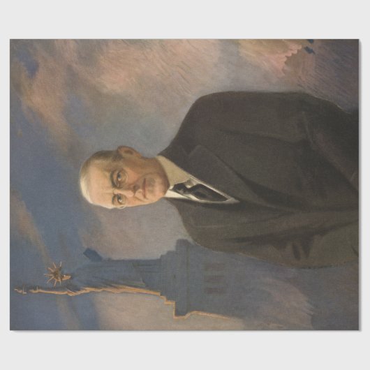 Vrijheidsbeeld en President Woodrow Wilson Cadeaupapier (Vlak)