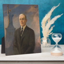 Vrijheidsbeeld en President Woodrow Wilson Fotoplaat