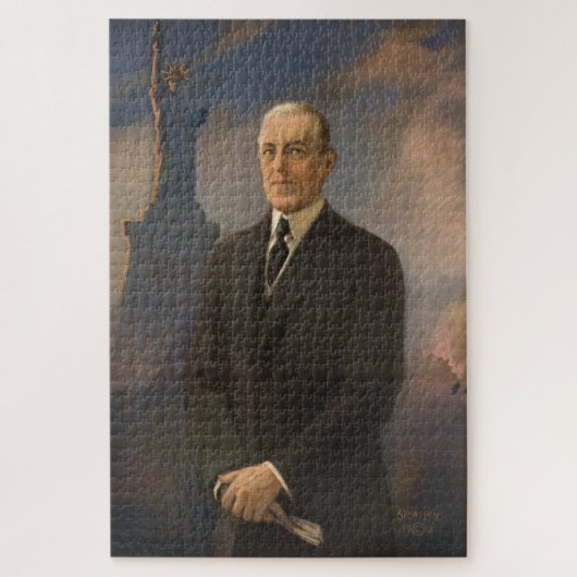 Vrijheidsbeeld en President Woodrow Wilson Legpuzzel (Verticaal)