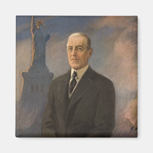 Vrijheidsbeeld en President Woodrow Wilson Magneet (Voorkant)