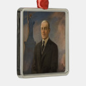Vrijheidsbeeld en President Woodrow Wilson Metalen Ornament (Rechts)