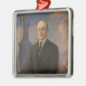 Vrijheidsbeeld en President Woodrow Wilson Metalen Ornament (Links)