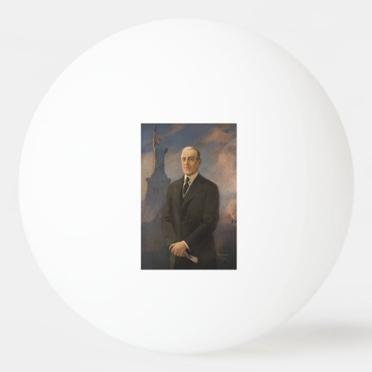 Vrijheidsbeeld en President Woodrow Wilson Pingpongbal (Voorkant)