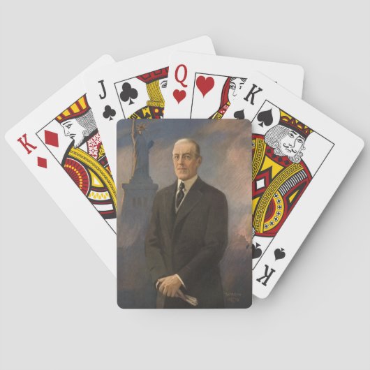 Vrijheidsbeeld en President Woodrow Wilson Pokerkaarten (Achterkant)