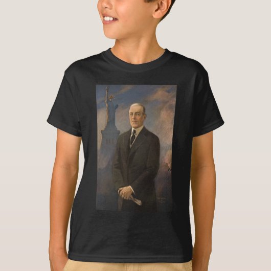 Vrijheidsbeeld en President Woodrow Wilson T-shirt (Voorkant)