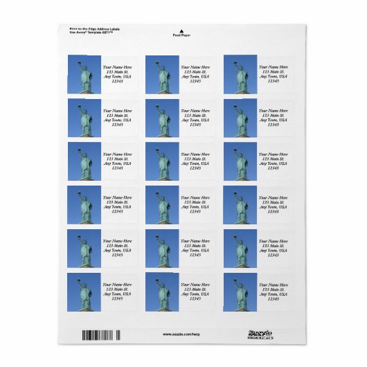 Vrijheidsbeeld Etiket (Full Sheet)