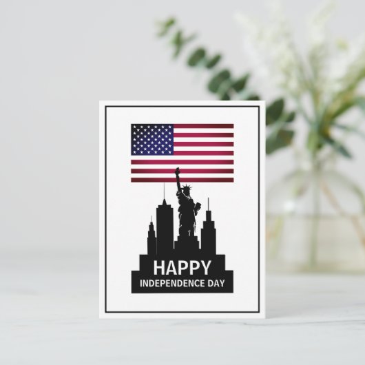 Vrijheidsbeeld, feestdag feestdag briefkaart (Staand voorkant)