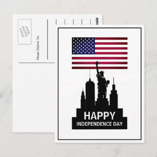 Vrijheidsbeeld, feestdag feestdag briefkaart