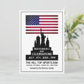 Vrijheidsbeeld, feestdag feestdag kaart (Staand voorkant)