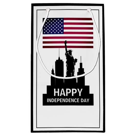 Vrijheidsbeeld, feestdag feestdag klein cadeauzakje (Achterkant)