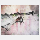 Vrijheidsbeeld Fleece Deken (Voorkant (Horizontaal))