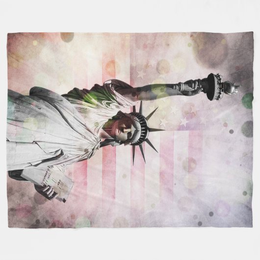 Vrijheidsbeeld Fleece Deken (Voorkant (Horizontaal))