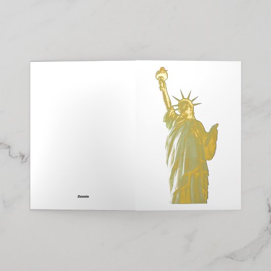 Vrijheidsbeeld Folie Feestdagenkaart (Buiten Laag)