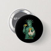 Vrijheidsbeeld Funny Patriotic Let's Go Taco 1 Ronde Button 5,7 Cm (Voorkant /achterkant)