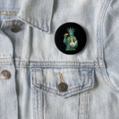 Vrijheidsbeeld Funny Patriotic Let's Go Taco 1 Ronde Button 5,7 Cm (In situ)