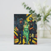 Vrijheidsbeeld Geboeid en Gearresteerd Briefkaart (Staand voorkant)