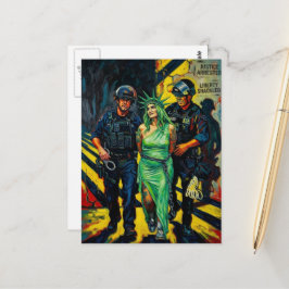 Vrijheidsbeeld Geboeid en Gearresteerd Briefkaart