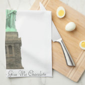 Vrijheidsbeeld geef me Chocolate Towel Theedoek (Quarter Fold)