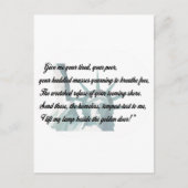 Vrijheidsbeeld - Geef me je moe... Briefkaart (Voorkant)