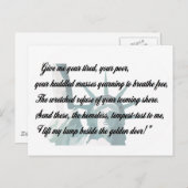 Vrijheidsbeeld - Geef me je moe... Briefkaart (Voorkant / Achterkant)