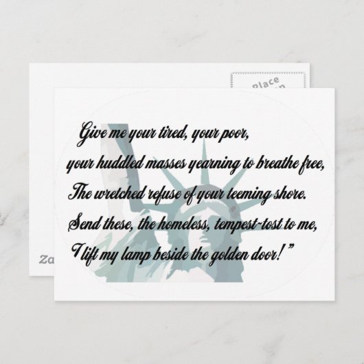 Vrijheidsbeeld - Geef me je moe... Briefkaart (Voorkant / Achterkant)