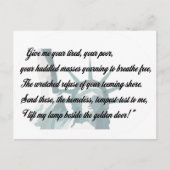 Vrijheidsbeeld - Geef me je moe... Briefkaart (Voorkant)