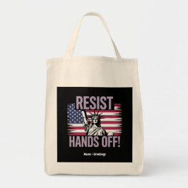 Vrijheidsbeeld geeft protestverzet de hand tote bag