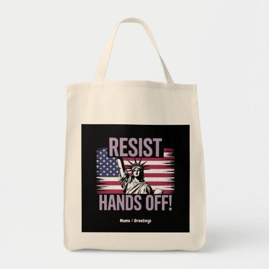 Vrijheidsbeeld geeft protestverzet de hand tote bag (Voorkant)