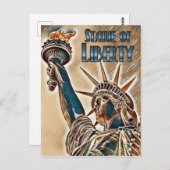 Vrijheidsbeeld gestileerd briefkaart (Voorkant / Achterkant)