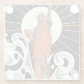 Vrijheidsbeeld Glazen Onderzetter (Achterkant)