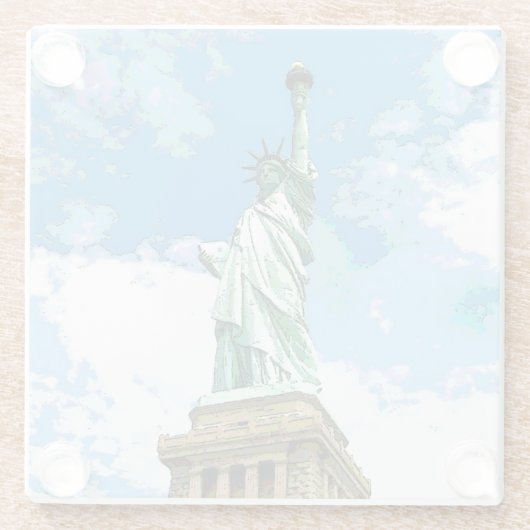 Vrijheidsbeeld Glazen Onderzetter (Achterkant)