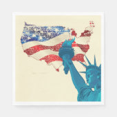 Vrijheidsbeeld Grunge Servet (Voorkant)
