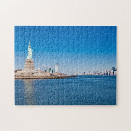 Vrijheidsbeeld, Hudson River en Manhattan Legpuzzel (Horizontaal)