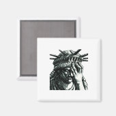 Vrijheidsbeeld huilend anti Trump verzet zich niet Magneet (Voorkant / Achterkant)