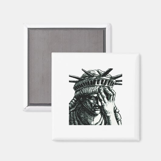 Vrijheidsbeeld huilend anti Trump verzet zich niet Magneet (Voorkant / Achterkant)