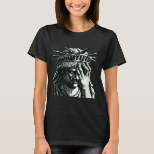 Vrijheidsbeeld huilend anti-Trump verzet zich niet T-shirt