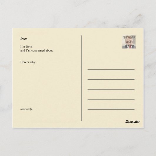 Vrijheidsbeeld: Ik ben bij haar Briefkaart (Achterkant)