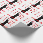 Vrijheidsbeeld Ik hou van New York City Pop Art Cadeaupapier (Hoek)