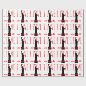 Vrijheidsbeeld Ik hou van New York City Pop Art Cadeaupapier (Vlak)