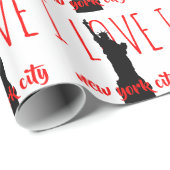 Vrijheidsbeeld Ik hou van New York City Pop Art Cadeaupapier (Rol Hoek)