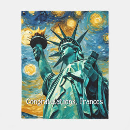 Vrijheidsbeeld Impressionisme Fleece Deken