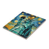 Vrijheidsbeeld Impressionisme Tegeltje (Zijkant)