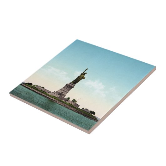 Vrijheidsbeeld in de  haven New York Tegeltje (Zijkant)