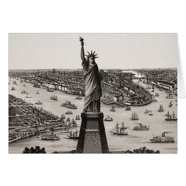 Vrijheidsbeeld in de haven van New York (Voorkant Horizontaal)