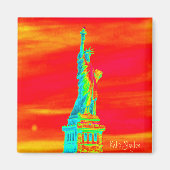 Vrijheidsbeeld in de haven van New York Magneet (Voorkant)